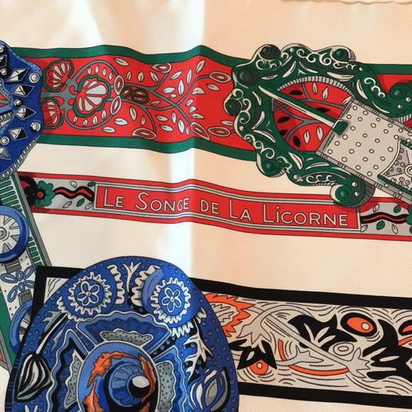Hermes Le Song De La Licorne Scarf 90 silk - Picture 4 of 7